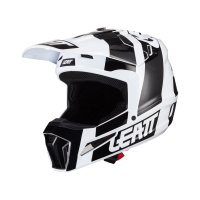 Мотошлем подростковый Leatt Moto 3.5 Junior Helmet (Black/White, M, 2024 (1024060600))